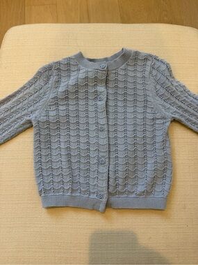 New M&S Scalloped Knit Cardigan 3-4 Years